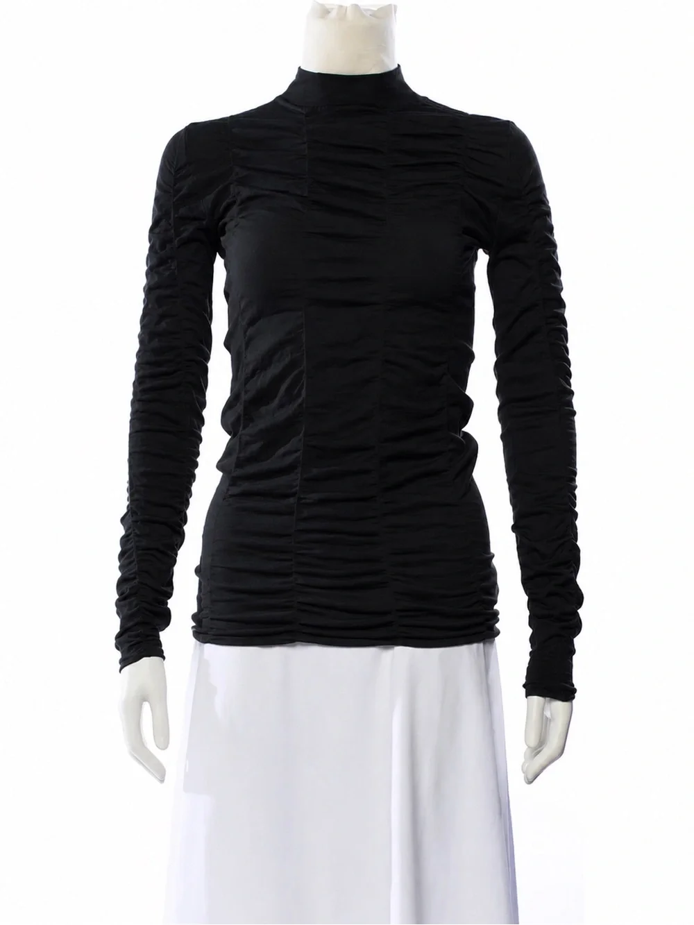 The Row Ruched Turtleneck Top - Picture 3 of 4